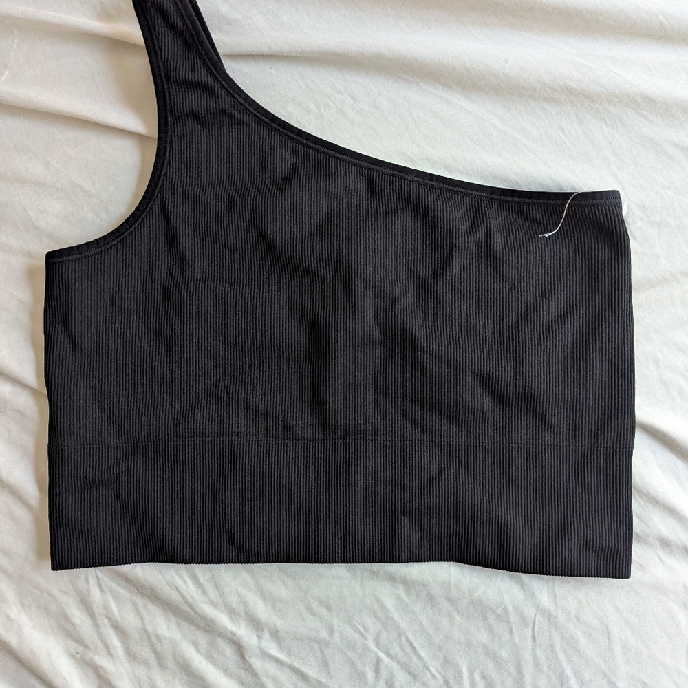 Athleta Ribbed One-Shoulder Bra